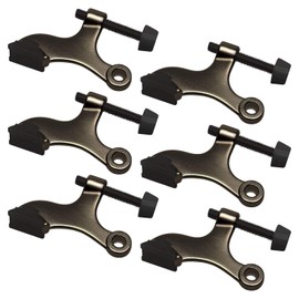 Nuk3y Hinge Pin Heavy Duty Adjustable Door Stop (6 Pack, Oil Rubbed Bronze)