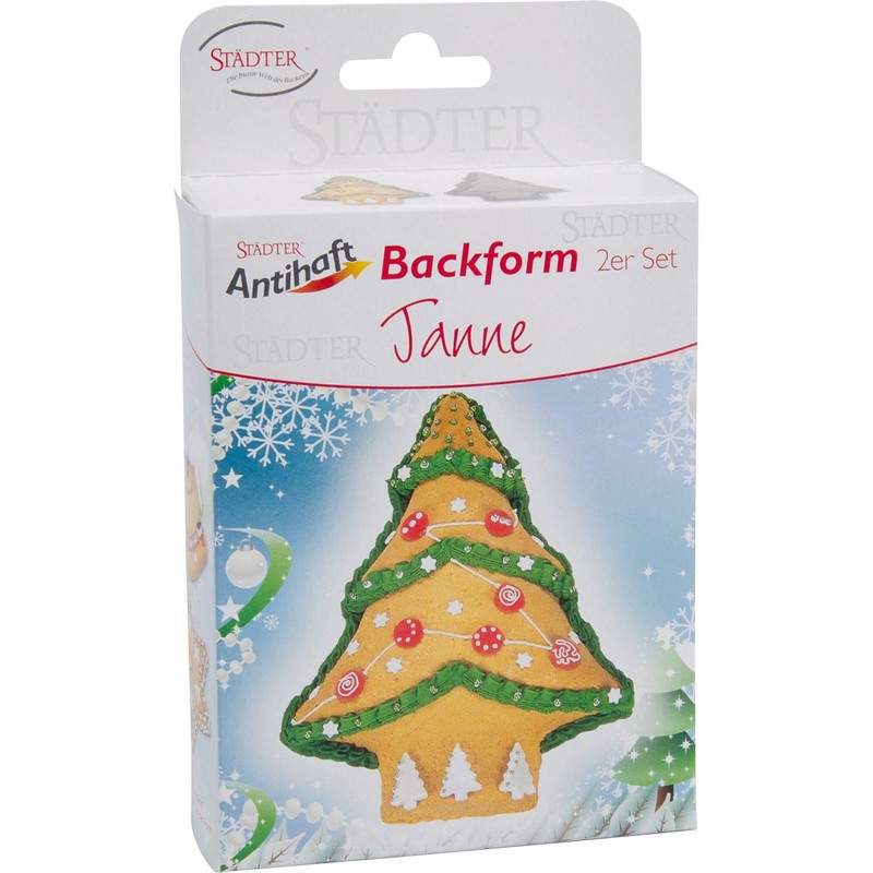 Staedter Mini Tannenbaum Motif Baking Mold, Brown, 11 cm, 2-Piece