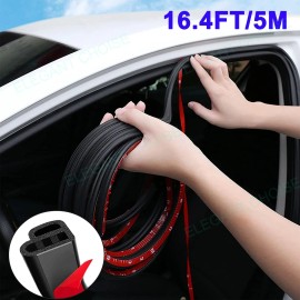 mingo-tech 5M Auto Car Door Trunk Seal Strip L-Shape Rubber Weather Strip Edge For Honda