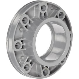 GF Piping Systems CPVC Pipe Fitting, Solid Flange, Schedule 80, Gray, 4" Slip Socket