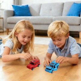 chingbor Diecast Cars Metal Toy Car Set of 8 with Opening Doors, Pull Back Cars, Stocking Stuffers, Gift Pack for Kids Toddlers Boys Girls