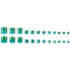 24Pcs Press on Toenails Short Square Fake Toenails Summer False
