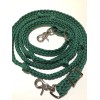 Unbranded Barrel Reins With Grip Knots Hand Braided Kelly Green