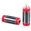 GZICMA Crash Bar Sliders CNC Carbon Fiber 1.25" Decorative Wheels
