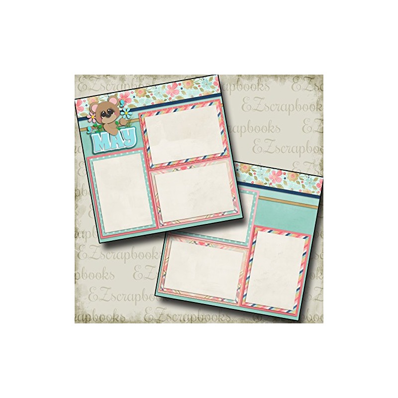 May - Premade Scrapbook Pages - EZ Layout 360