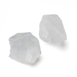QINJIEJIE Clear Quartz Large Crystal Healing Crystals 1.8"-2.2" 2PCS Raw Stone Rough Stones Rocks Protection Energy Reiki Tumbling Divination Meditation Crystals for Women