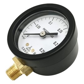As One Small Pressure Gauge, A Shape, φ1.6 inches (40 mm), R1/80.25 (1 Piece), 1-7514-02