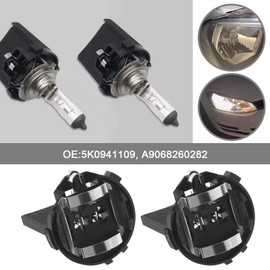 OTOTEC 2 Stück H7 Scheinwerferlampenfassung Ersatz 5K0941109 A9068260282 Kompatibel mit VW Golf 6 MK6 2009-2012 Kompatibel mit Tiguan 2012-2018