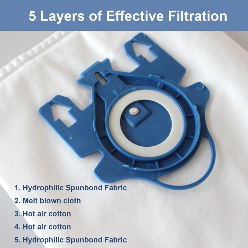 24 Pack 3D Airclean GN Vacuum Bags Compatible with Miele