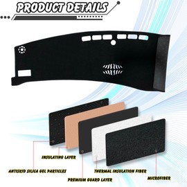 INUBOXES Non-Slip Dash Cover Dashboard Cover Mat Custom Fit Center Console Cover Sunshield Protector Pad Compatible with 2024 2025 Hyundai Santa Fe MX5 (Hyundai Santa Fe 2024-2025(Without HUD))