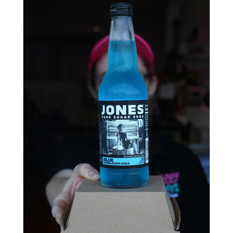 Jones Soda Co. Blue Bubblegum Flavor | 12-Pack | The