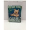 Garden Gate Yorkshire Terrier Metal Wall Sign Art Retro Metallic