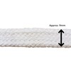 Flat White Cotton Braid Drawstring, 7m long, 11mm Width, with