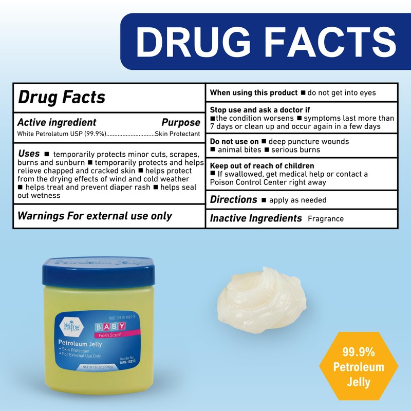 MED PRIDE Petroleum Jelly with Fresh Baby Scent, Baby Blue,