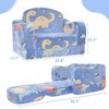 Thick Comfy Toddler Chair and Couch for Kids,2-in-1 Soft Plush