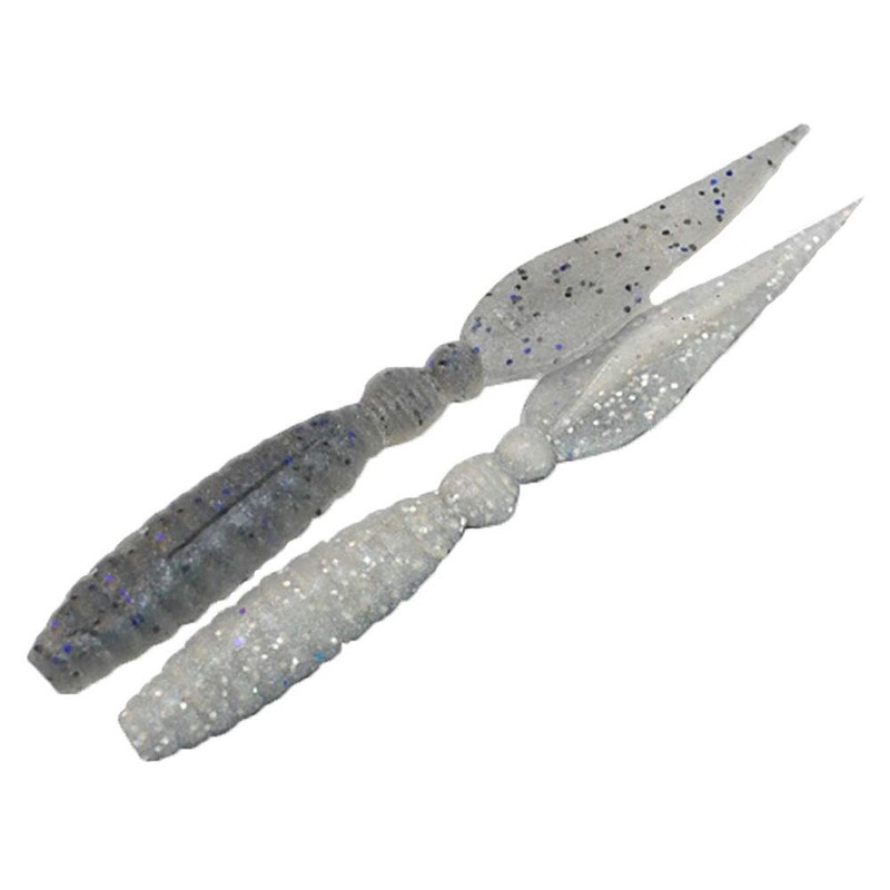 GEECRACK Worm Leaf Shrimp, 4.8-Inch, #301 Crystal Shad