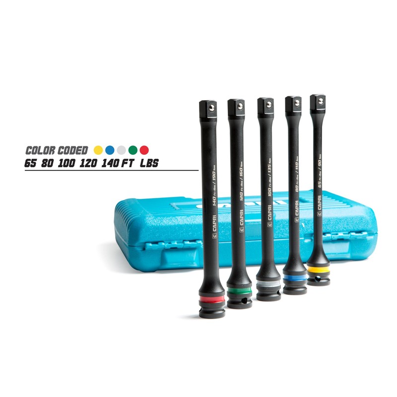 Capri Tools 30083 Torque Limiting Extension Bar Set (5 Piece),