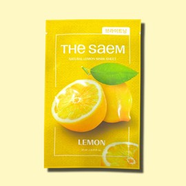 The Saem Natural Lemon Mask Sheet 20 sheets (renewal) / 더샘 내추럴 레몬 마스크시트 20매(리뉴얼)