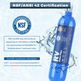 SheeChung RV Water Filter 2 Pack with Flexible Hose Protector, NSF Certified, Inline Water Filter for RV, Boat, Campsite – Reduces Odors, Bad Taste, Chlorine, Rust