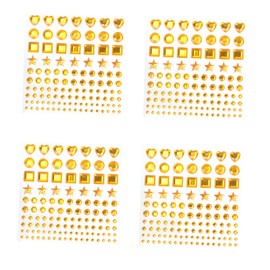 KOMBIUDA 5sheets Boys and Girls Acrylic Crystal Stickers for DIY Art Colorful Imitation Gem Decals for Scrapbooking and Creative Projects