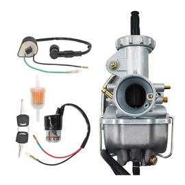 Carburetor kit Replacement for Honda CB100 CB125S CL100 CL125 S90 SL100 SL125 TL125 XL100 Carb 16100-107-712 16100-107-760 16100-107-761 Hand Choke D167 with Ignition Switch, Ignition Coil