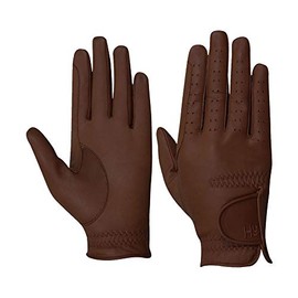 Hy5 Leather Riding Glove - Brown - X Small - Horse Equestrian Riding Gloves