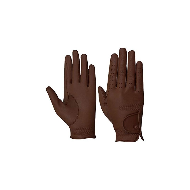 Hy5 Leather Riding Glove - Brown - X Small -