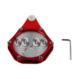 Nicear Aluminum Alloy Tax Plate Bracket Motorcycle Tax Disc Holder Waterproof Metal Alloy Motorbike Permit Holder For Scooter With Allen Key (Red)