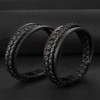 SUS ATTIRE Premium Quality Men's Leather Bracelets in Black and