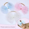 Yheahin Baby Girls Tulle Bow Elastic Headband Newborn Gauze Bow-knot