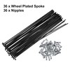 X AUTOHAUX 36 Pcs Bicycle Steel Spokes 14G Bike Spoke