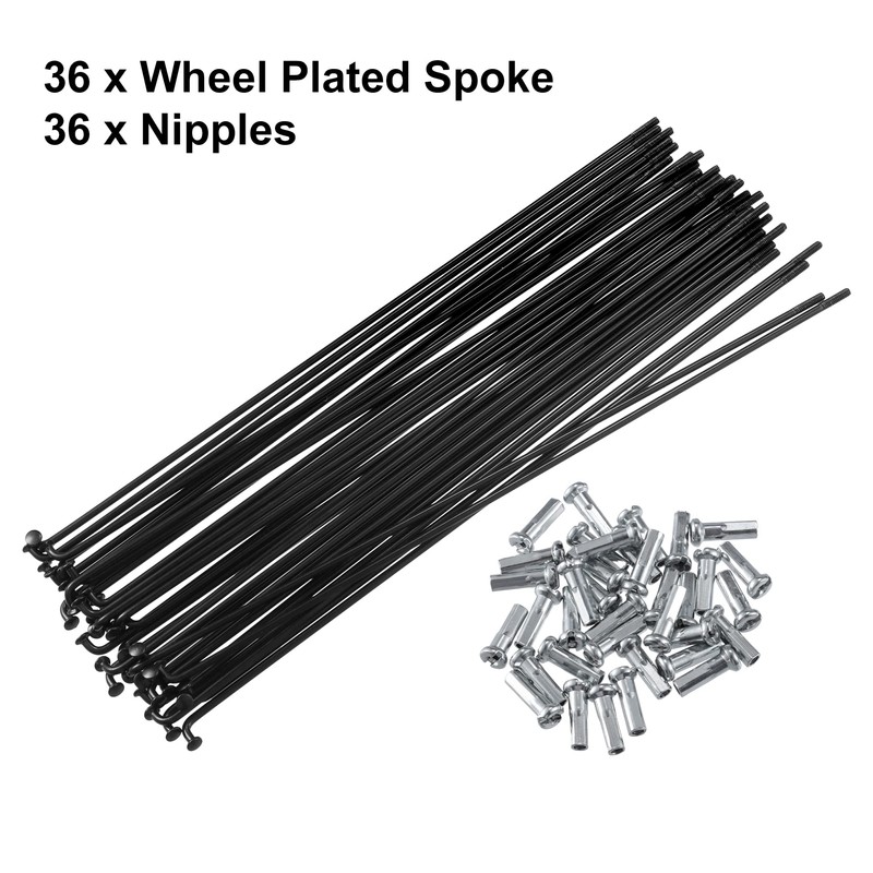 X AUTOHAUX 36 Pcs Bicycle Steel Spokes 14G Bike Spoke