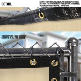 TANG 480 GSM 5' x 4' Beige Solid Vinyl Coated Polyester Mesh Fence Screen Residential Commercial Premium Privacy Fence Screen 3 Years Warranty