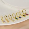 Tiny 925 Sterling Silver Hoops Earrings 18k Gold Plated Cubic