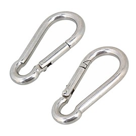 SB DISTRIBUTION LTD (Qty 8) Steel Snap Link Hooks 3/8" - 10 MM Diameter - Spring Loaded Quick Release - Heavy Duty Multipurpose Carabiners