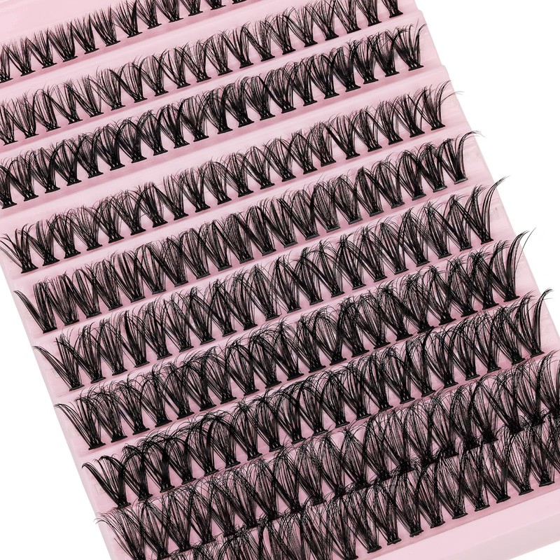 QUEWEL DIY Eyelash Extensions Set, 200 Pieces Lashes Set, Thin