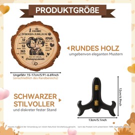 YAOZUP Anniversary Gift, 1st Wedding Anniversary Gift, 1st Wedding Anniversary Gifts, Wooden Plaque Gifts, 1st Wedding Anniversary Decoration Happy 1st Anniversary Gift for Wife Man Couples