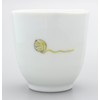 Hasamiyaki Pottery Blue Tricolor Cat Tea Cup (Small), Red 02-364