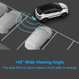 Unifizz A0125 Car Backup Camera Wide Angle 140°- Compatible with Car Stereo - Waterproof Rearview Camera