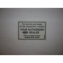 Iowa Mold Tooling IMT 70392982, "Service or Repair Crane Decal