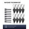 VIPARSPECTRA Retractable Heavy Duty Ratchet Tie Down Straps [8 Pack,
