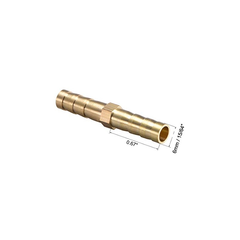 sourcing map Brass Hose Connection Straight Hose Connector for Air,