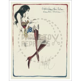 WONDER WOMAN COSTUME SKETCH #2 BY DONFELD - VINTAGE REPRINT