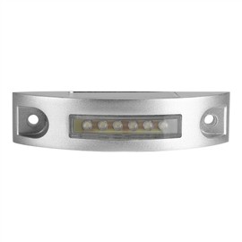 Casting Aluminum Solar Power 6 LED Outdoor Waterproof Driveway Pathway Light Road Lamp (Blue)