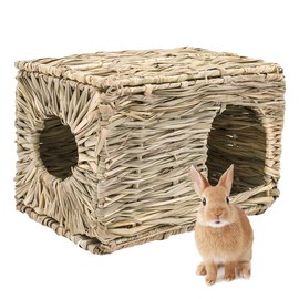 LWINGFLYER Rabbit Grass House Bunny Grass House Sleeping Chew Toys for Small Animal Bunny Hamster Chinchillas Guinea Pet Hay Bed (1PCS)
