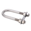 12x130mm Marine Bow Stern Eye U Bolt with Adjustable Screw