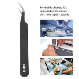 ESD‐17 Anti-Magnetic Tweezers Set, Stainless Steel Tweezers for Crafts, Jewellery, Electronics, Laboratory Work