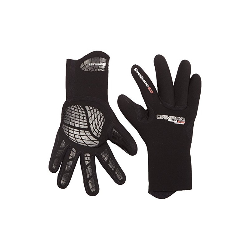 Camaro Men's diving gloves seamless 5 mm, Men, Tauchhandschuhe, black,