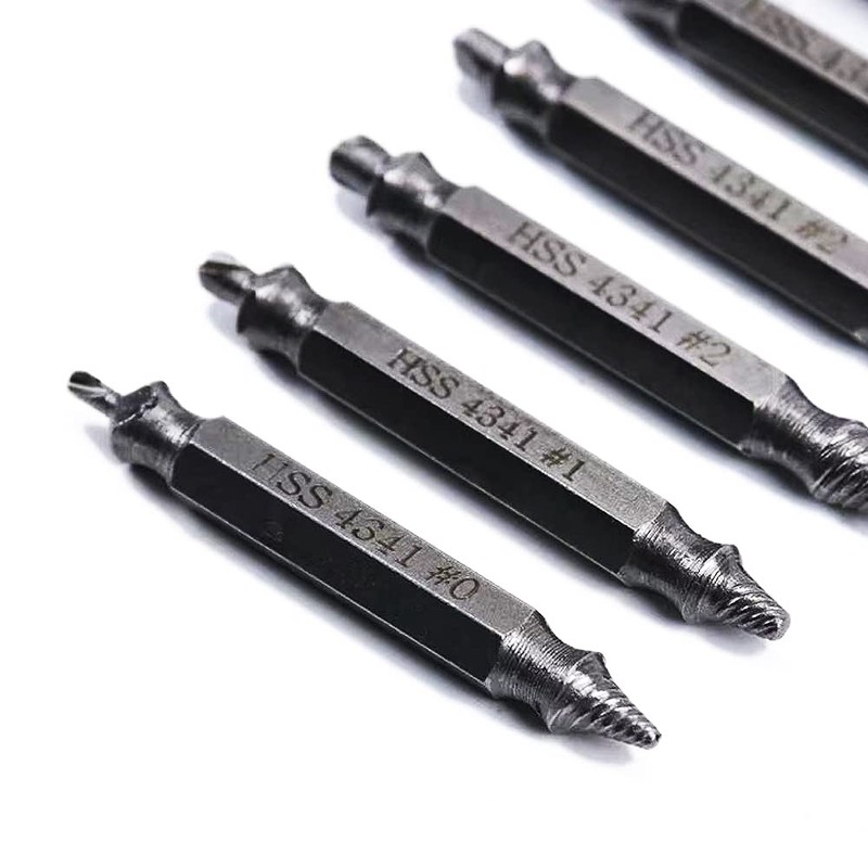 Damaged Screw Extractor Set, HSS4341 Bolt Extractor Stud Screw Remover