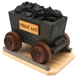 Dekohelden24 Incense Smoker Figurine as Mining Lore, L/W/H 18 x 11 x 14 cm, Black, 14 cm